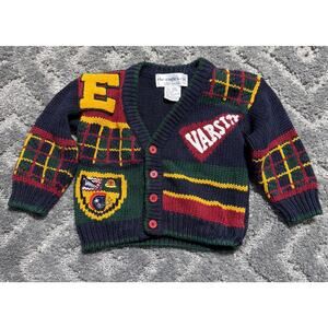 Vintage 1994 The Eagle’s Eye Kid's Unisex Varsity Cardigan Sweater Size: S (2T)
